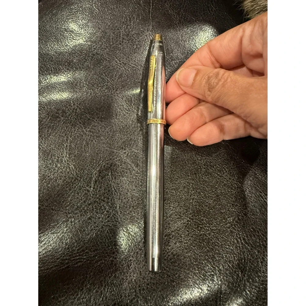 Cross Century Chrome and 23KT Gold Trim Rollerball Pen Made in USA